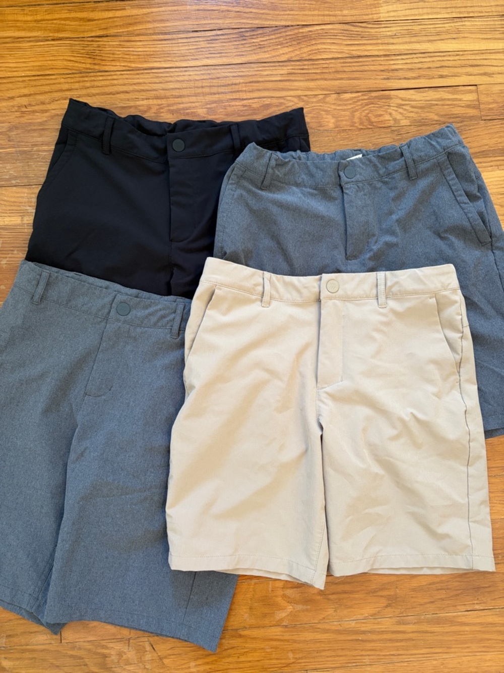 all in motion Boys 4-Pack Active Shorts - Black, Charcoal, Gray, Khaki